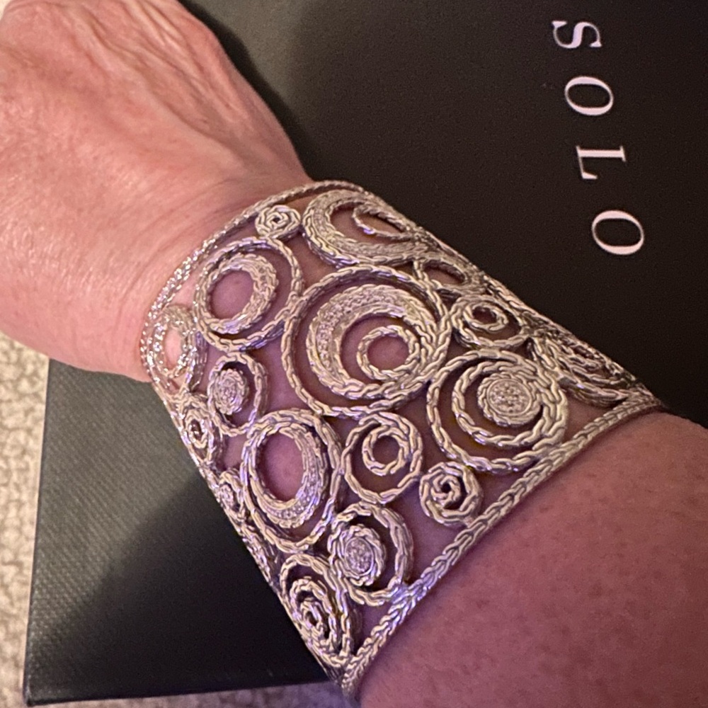 Rare John Hardy Diamond Cuff Bracelet